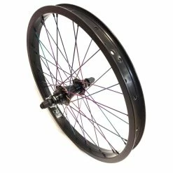 ROUE ARRIERE BMX CUSTOM UNITED X RANT RAYONS OIL SLICK