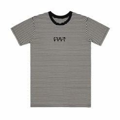 TEESHIRT BMX CULT STRIPE BLACK / WHITE