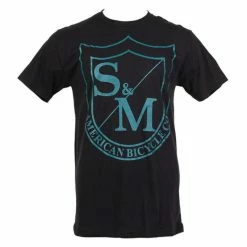 TSHIRT S&M BIG SHIELD BLACK (BLUE LOGO)